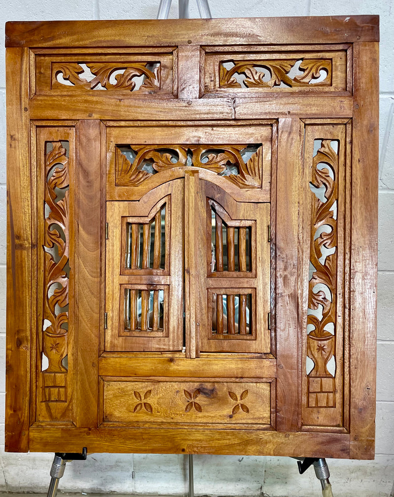 Majestic Hand Carved Wooden Decorative Mirror