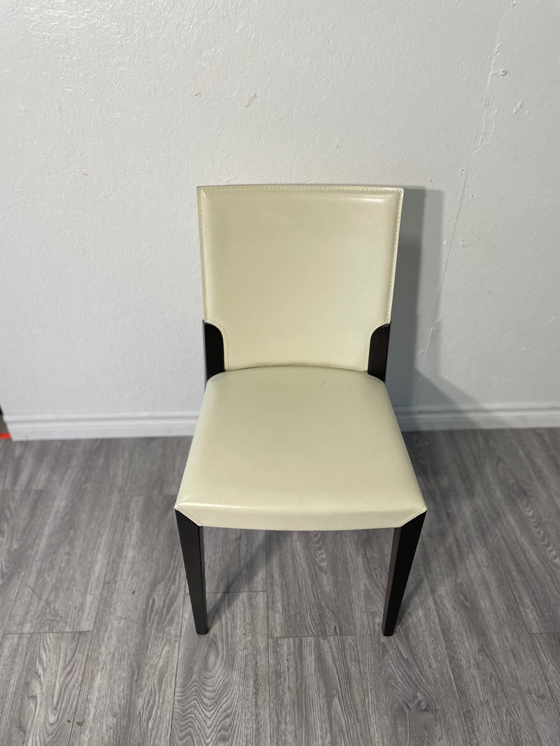 Cattelan Italia Genuine Leather Dining Chair in Beige