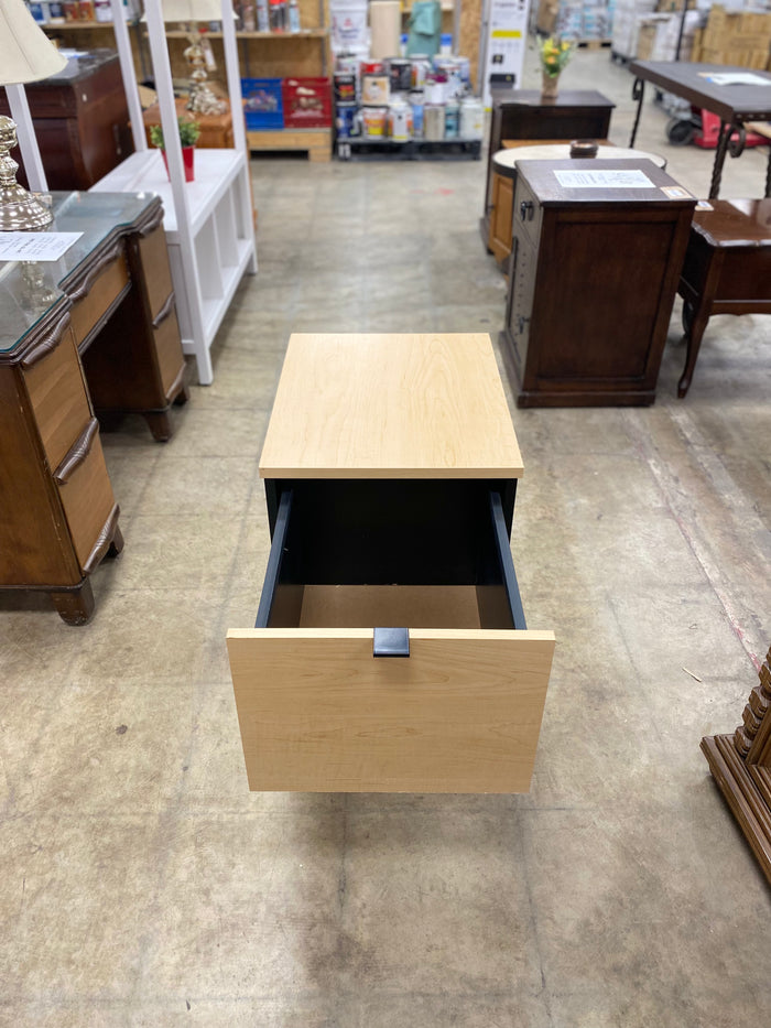 Light Colored Two Drawer Filing Cabinet