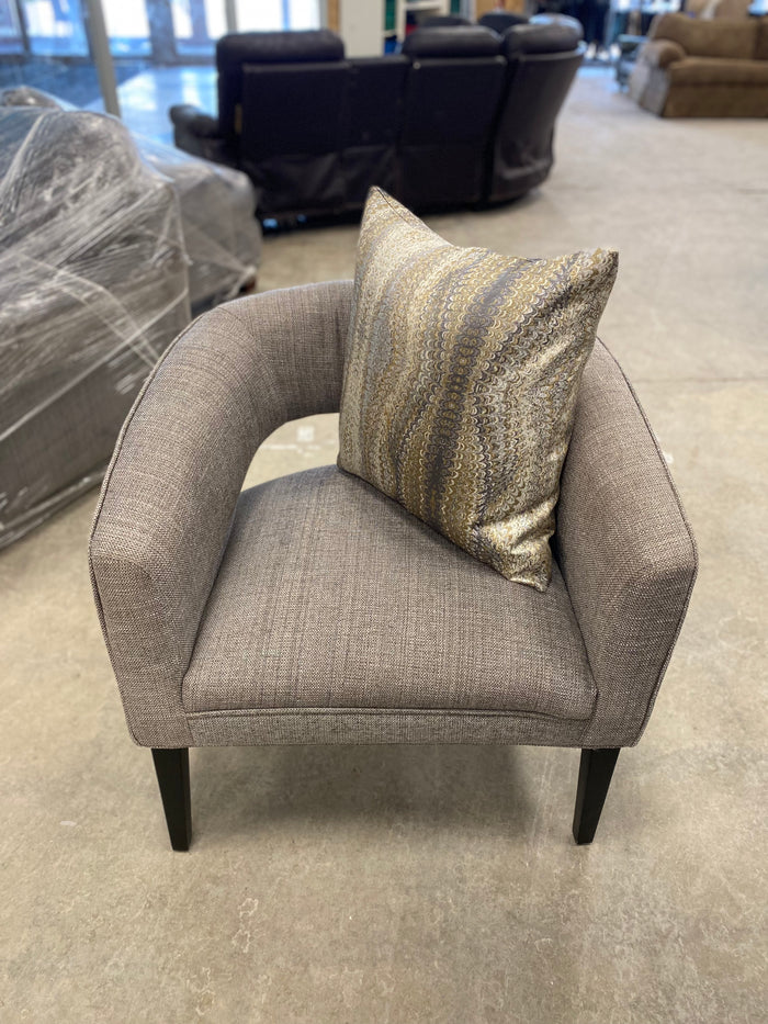 Light Gray Ergonomic Open Design Accent Chair