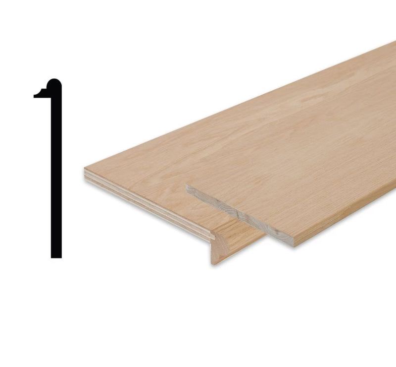 Alex Direct Inc 10 1/8-inch x 42-inch Maple Veneer Stair Tread Cap & Riser Kit