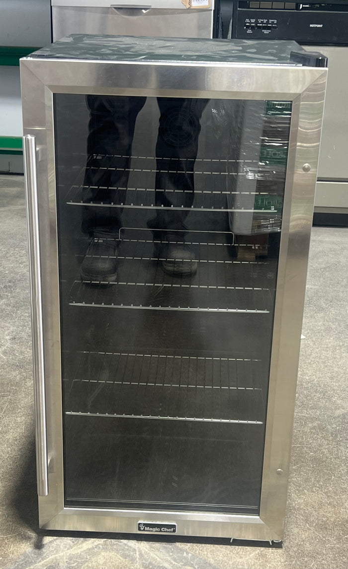 Magic Chef Freestanding Beverage Cooler Stainless steel