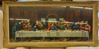 Ornate Vintage Framed 'The Last Supper' Devotional Art Print