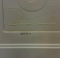 Mathias Muleme “Vida” — Signed Limited Edition Embossed Etching, 1985 (25/50)