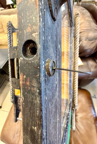 Project-Ready Antique Barber’s Wall Cabinet with  Door and Rope Twist Accents