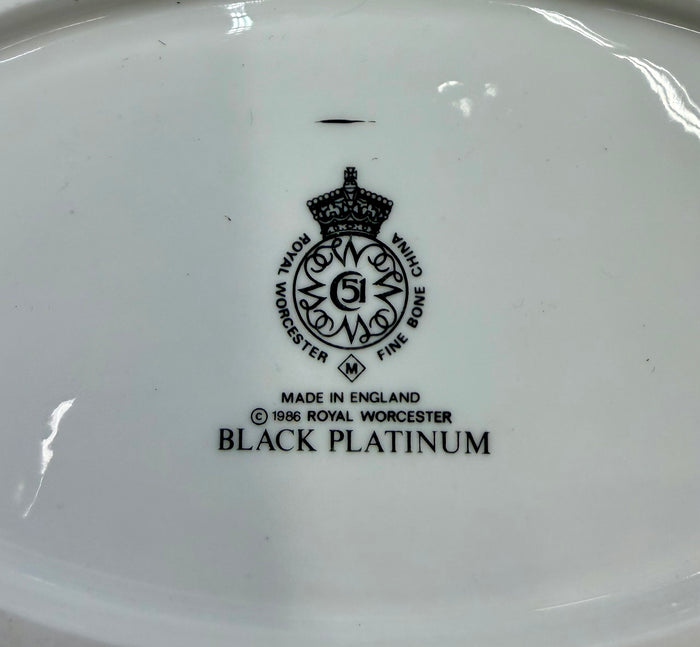 Incomplete Set of Black Platinum China by Royal Worcester