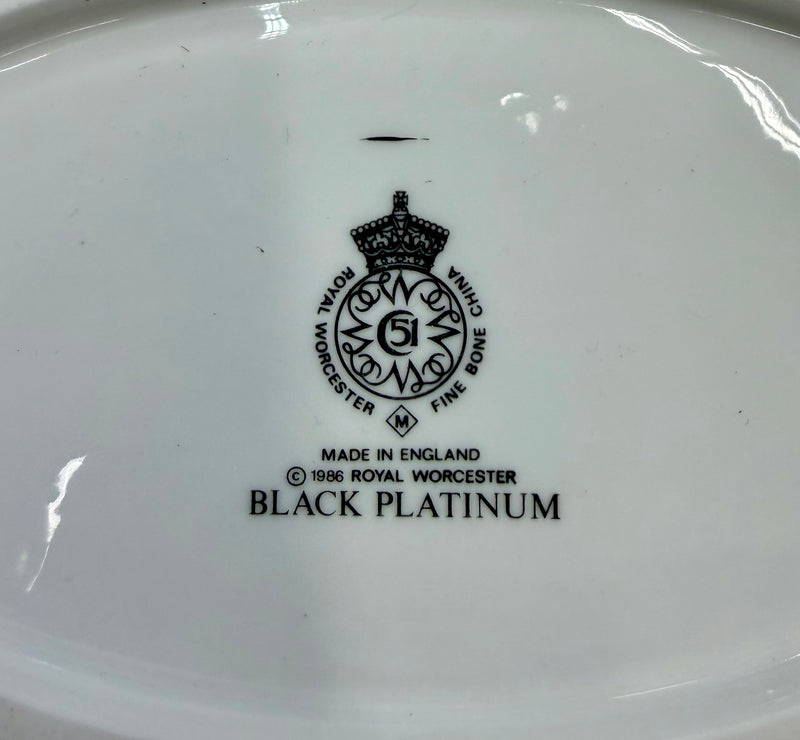 Incomplete Set of Black Platinum China by Royal Worcester