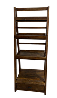 4-Tier Folding Wooden Ladder Shelf