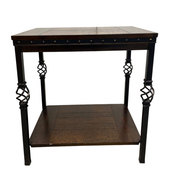 Rustic Style Wooden End Table