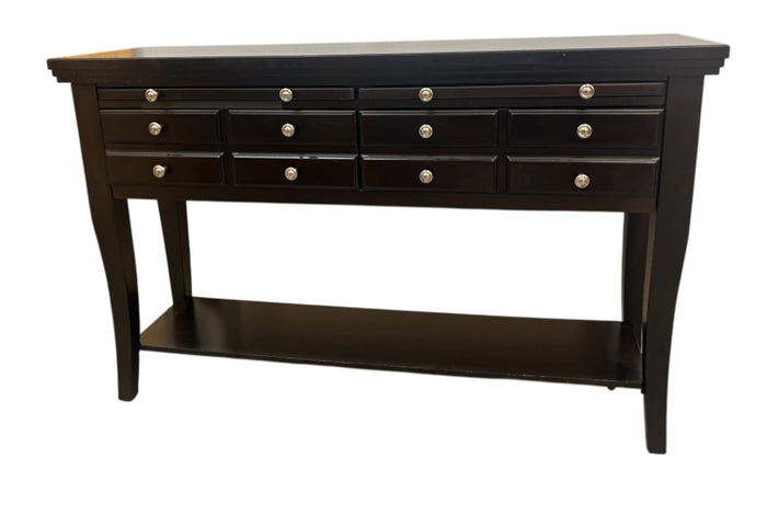 Wooden Sideboard With Multiple Drawers in Black