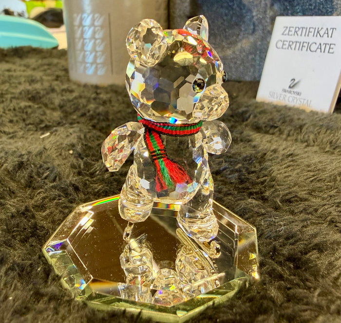 Swarovski Bear On Ice Skates Crystal Figurine