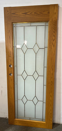 Solid Wood Door With Patterned Glass 31.75"W x 80"H