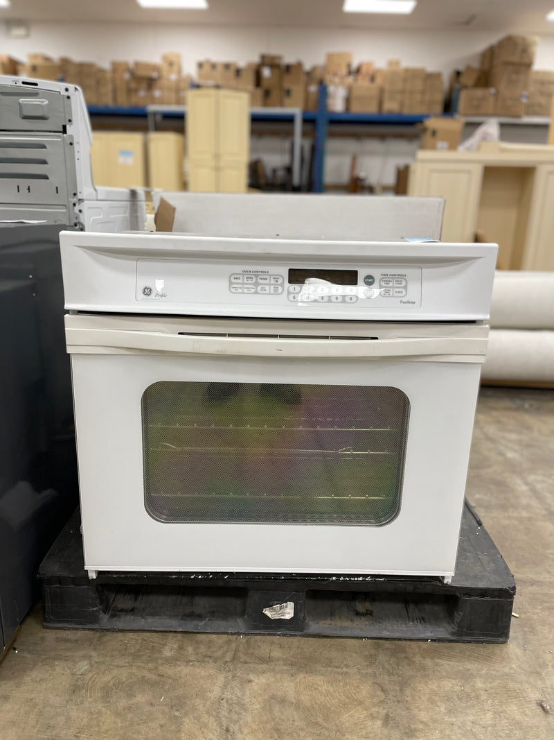 White GE Profile Built-in Oven