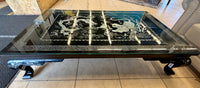 Handcrafted Mother-of-Pearl Inlaid Black Lacquer Korean Coffee Table