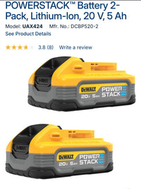 DeWalt 20V MAX Powerstack Compact Battery 2-Pack (DCBP034-2)