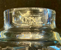 Vibrant Vintage Krosno Heavy Handcrafted Glass Sculpture / Vase