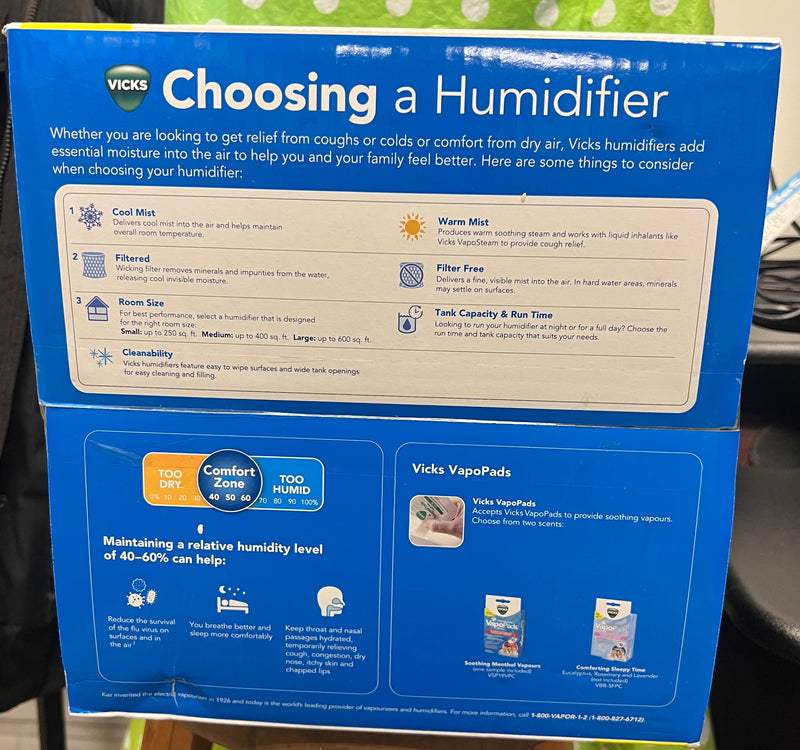 Vicks sweet Dreams Cool Mist Humidifier VUL575C
