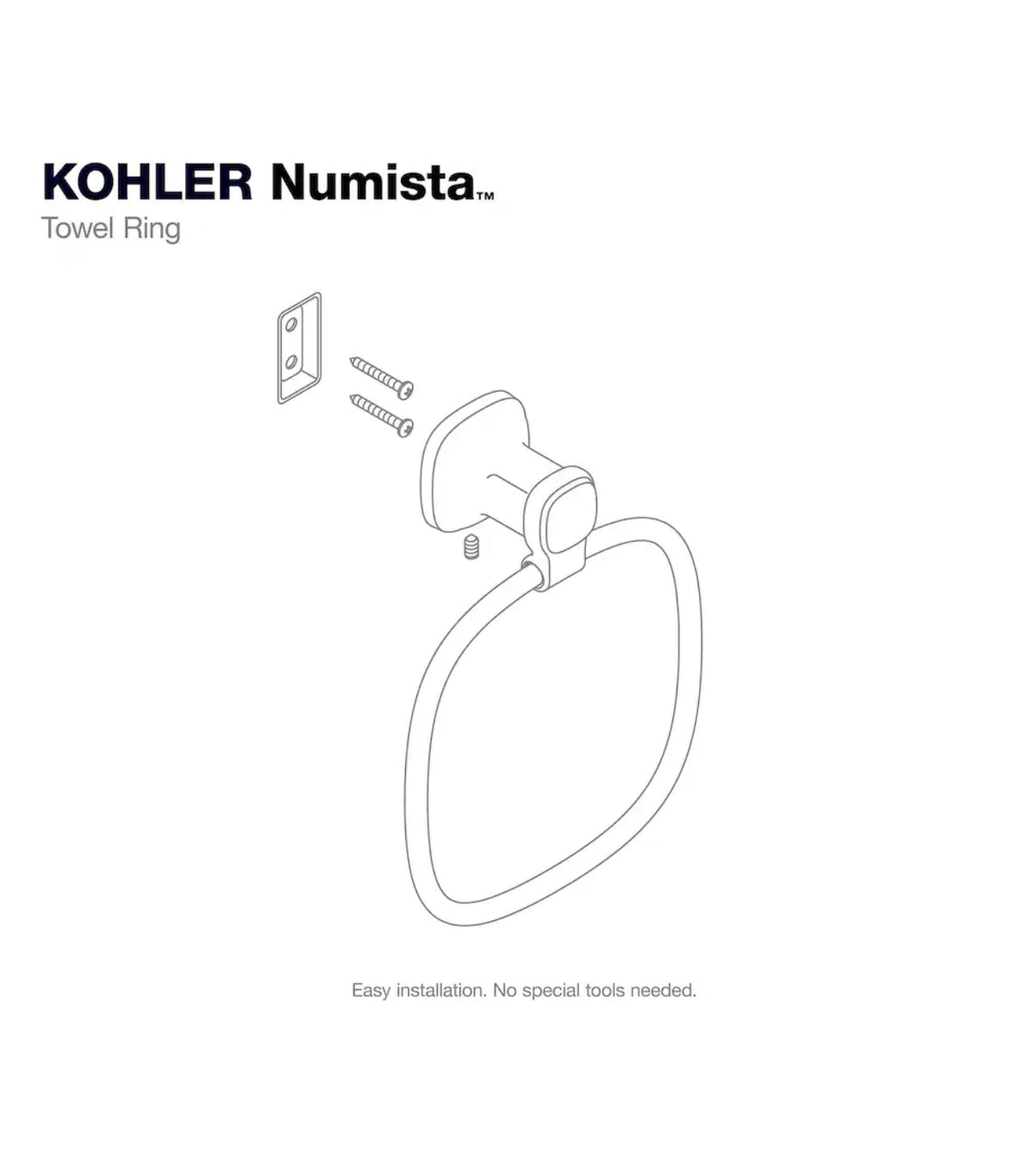 KOHLER Numista Towel Ring in Polished Chrome