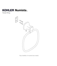 KOHLER Numista Towel Ring in Polished Chrome