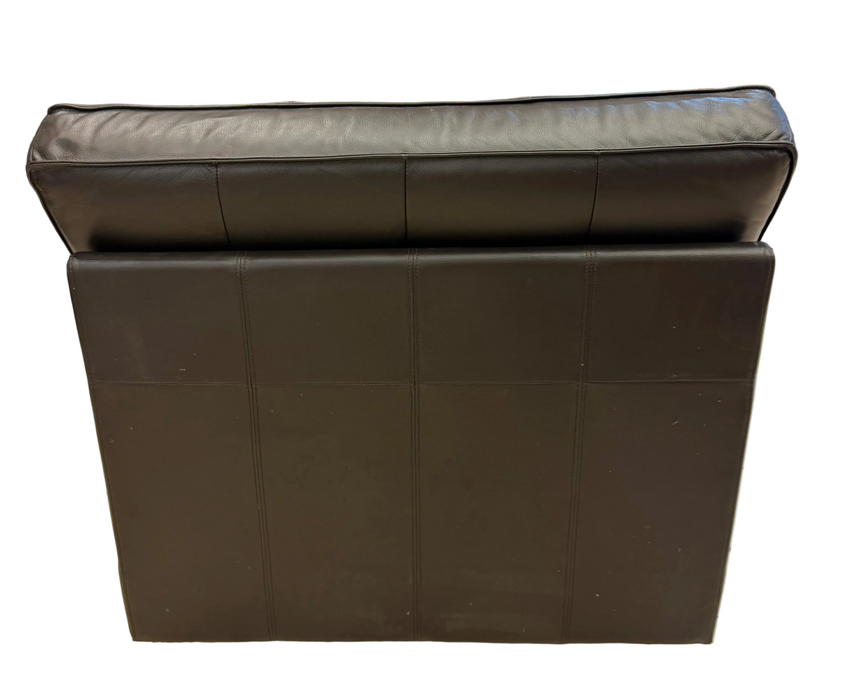 Modern Dark Brown Bonded Leather Chaise Lounge / Daybed