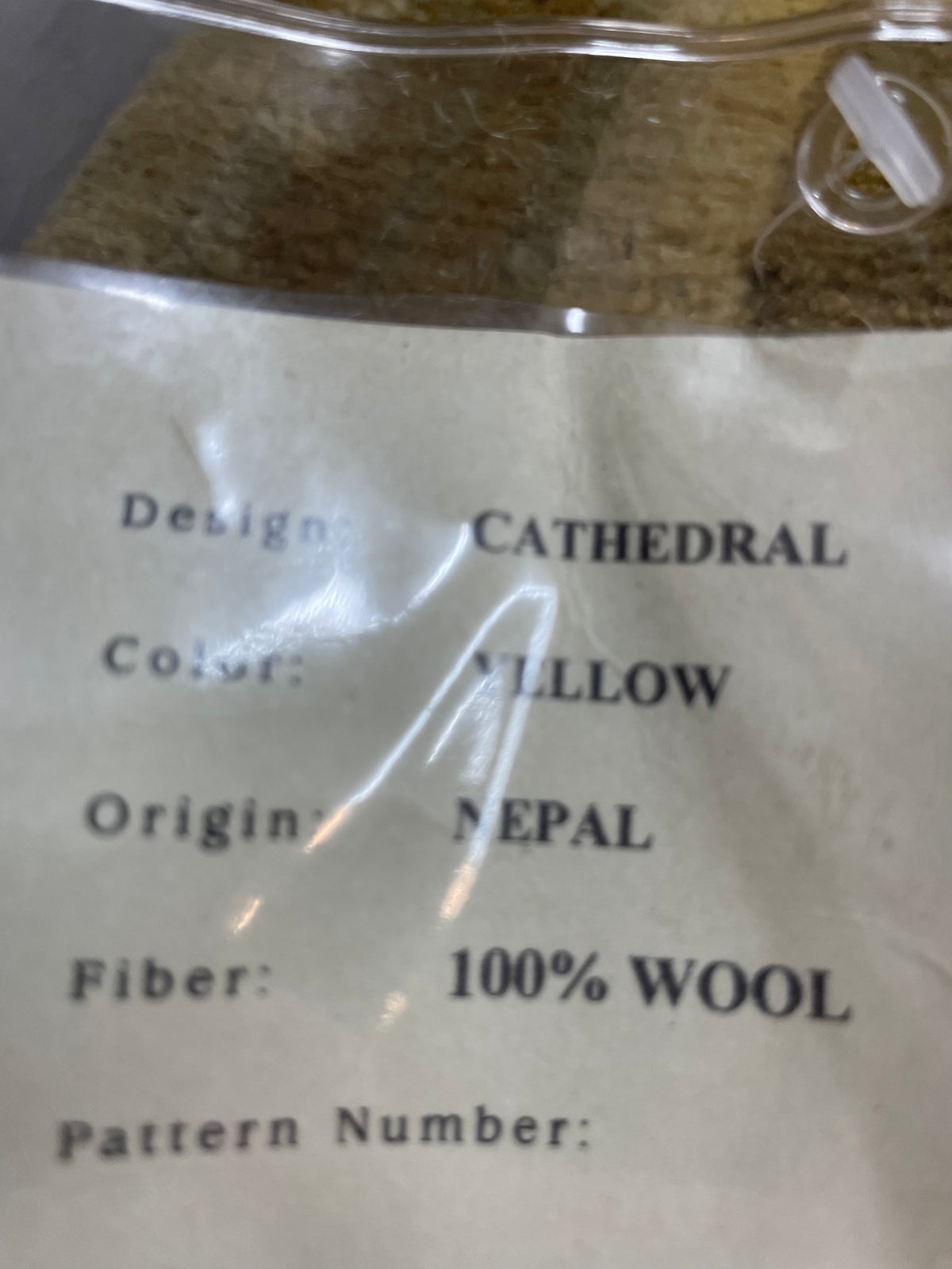 8' x 10' Yellow Cathedral Wool Rug