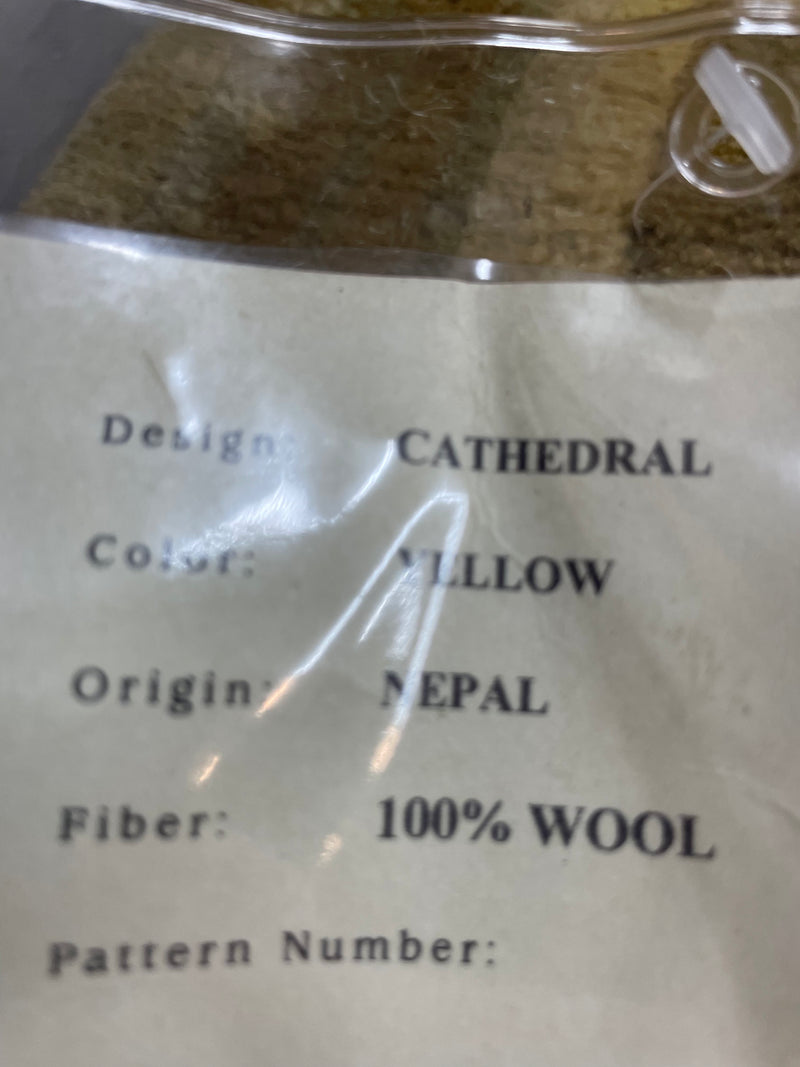 8' x 10' Yellow Cathedral Wool Rug
