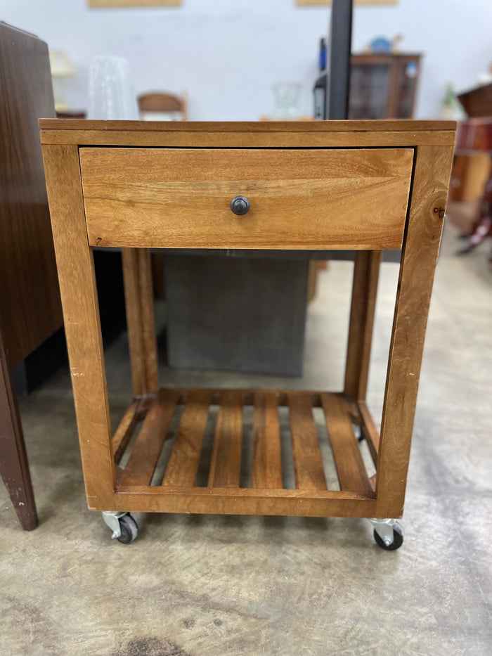 Wooden Rolling Cart