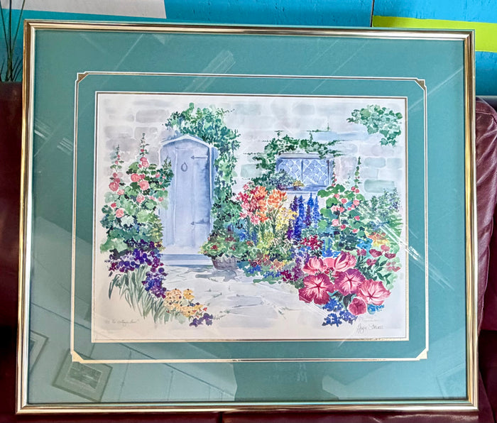 Signed & Numbered Limited Edition Print: "At the Cottage Door" by Angie Strauss