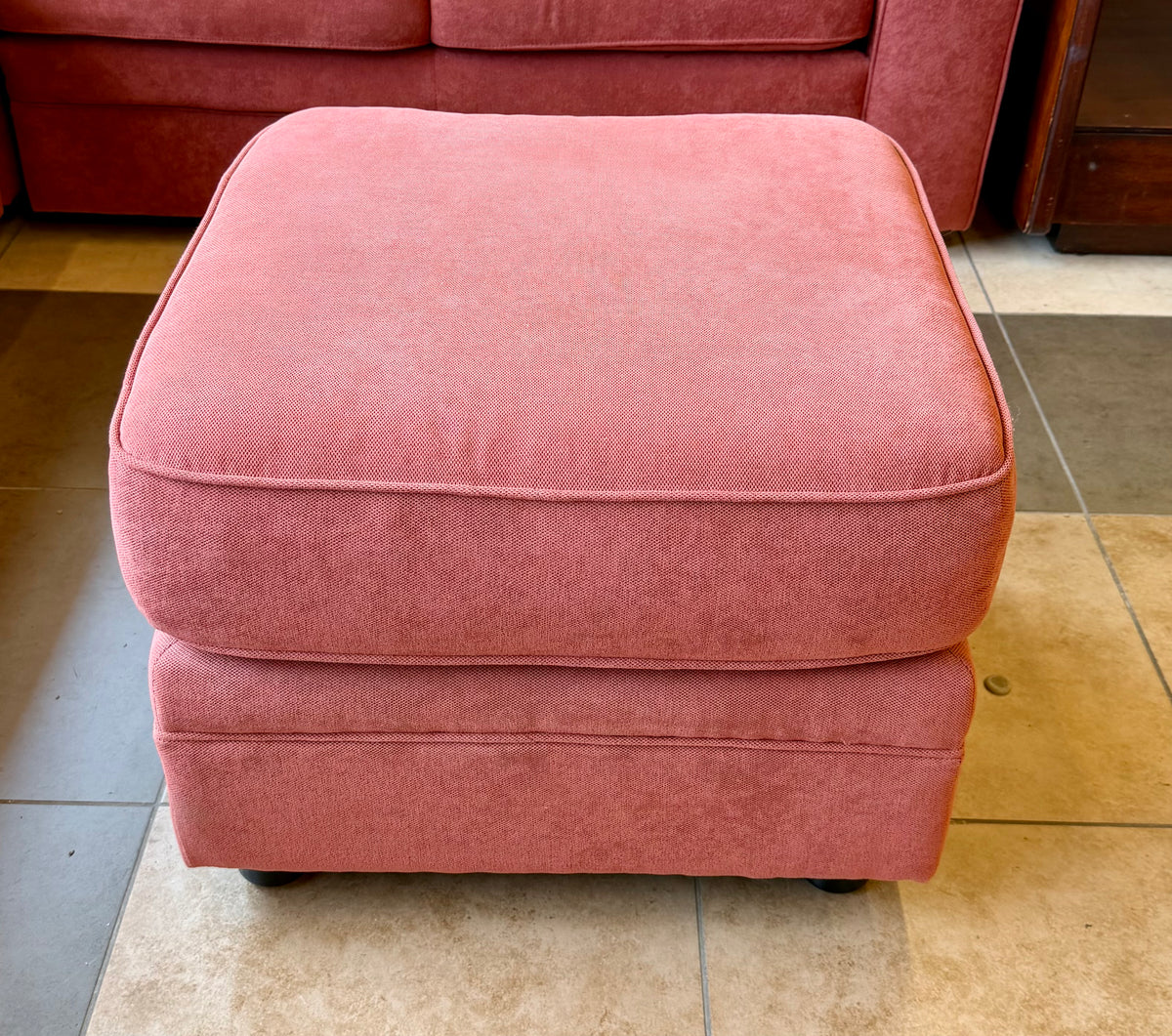 Cozy Coral Sectional, Ottoman, and Chair Set