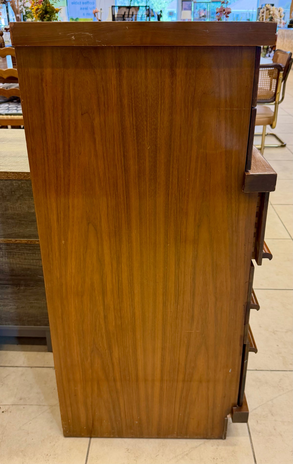 Vintage Mid-Century Pepplers Fine Furniture Tallboy Dresser