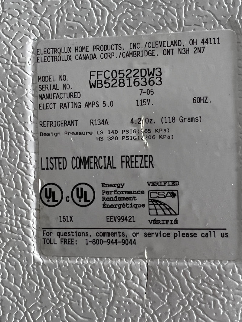 27" Frigidaire Commercial Freezer