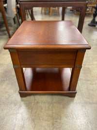 Classic Design Accent Table with Decorative Metal Accents