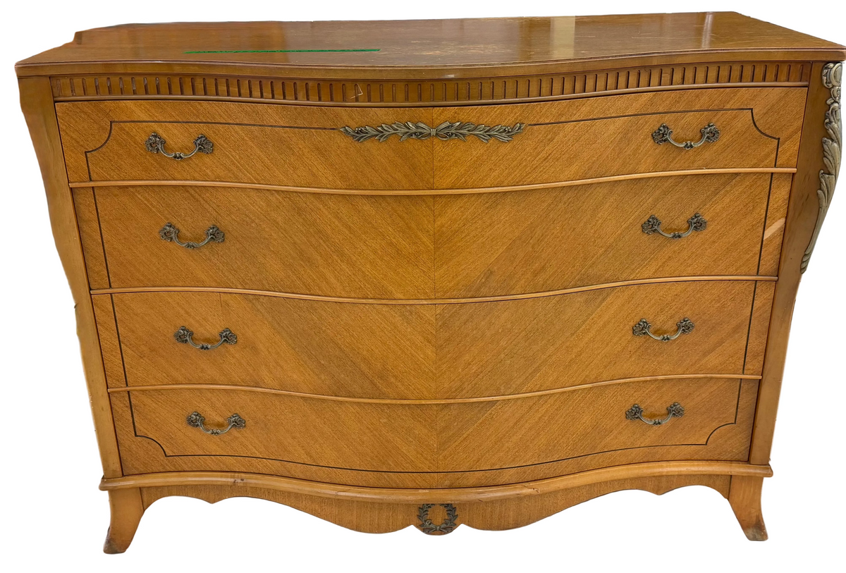 Vintage French Provincial Style Serpentine Side Board-" AS IS "