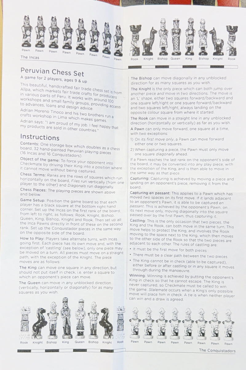 Ten Thousand Villages Ancient Games Set  Chess/ Backgammon