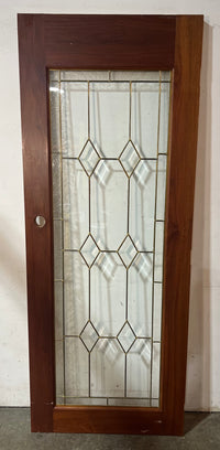 Solid Wood Door With Patterned Glass 32.25"W x 80.75"H