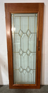 Solid Wood Door With Patterned Glass 32"W x 79.5"H