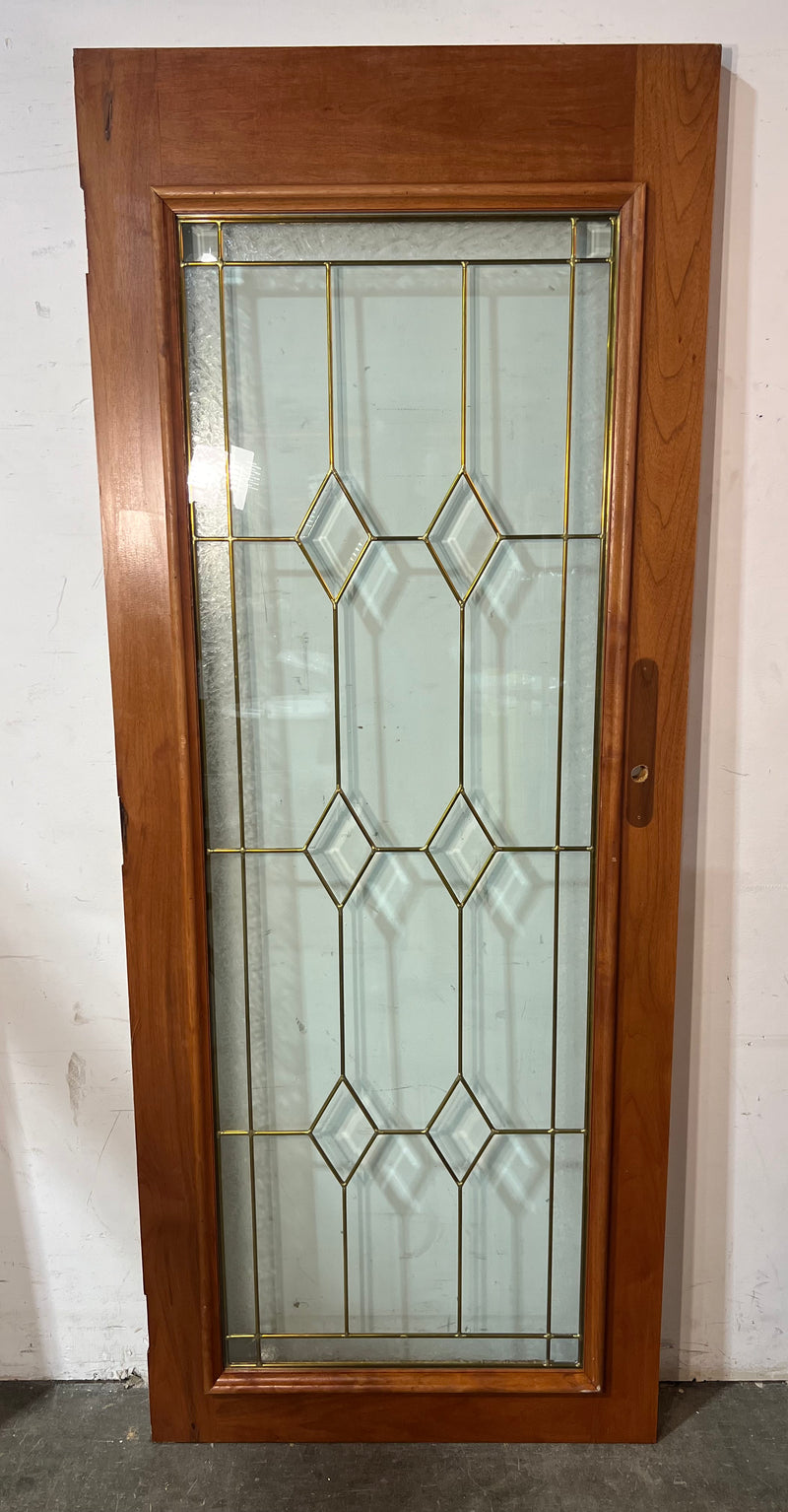 Solid Wood Door With Patterned Glass 32"W x 79.5"H