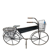 Vintage-Style Rustic Metal Bicycle With Stand