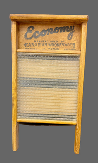 Antique "Economy" Washboard – Canadian Woodenware Co. – Glass & Wood