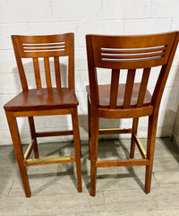 Set of  2 Wooden Barstools