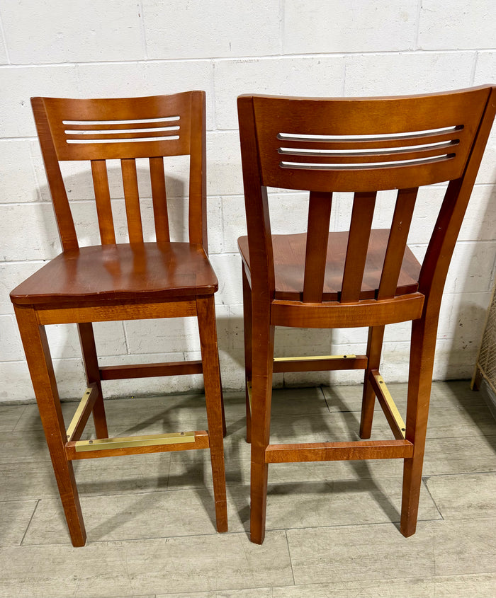 Set of  2 Wooden Barstools