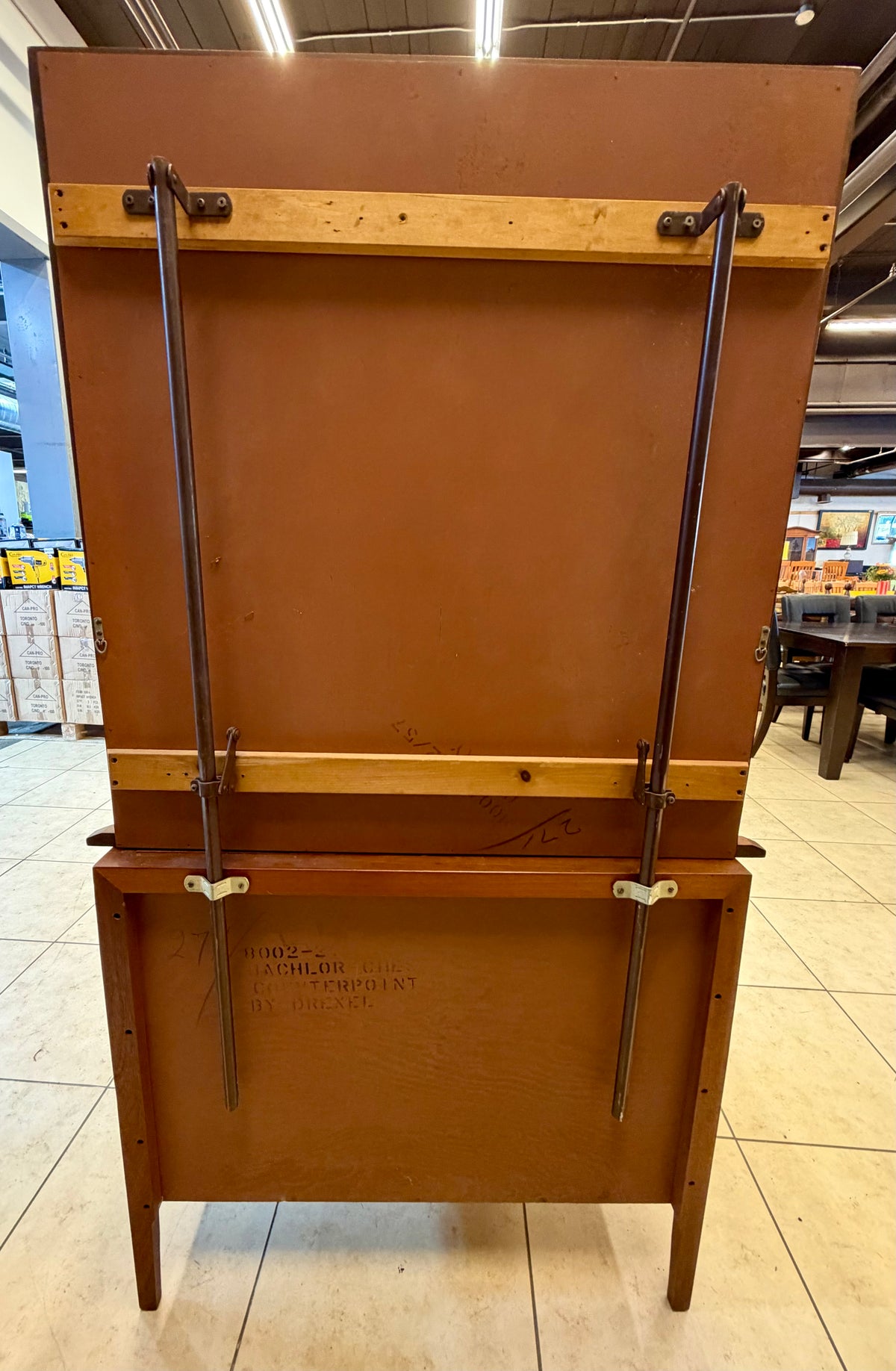 Mid-Century Modern Masterpiece: "Counterpoint" Bachelor Chest with Attached Mirror by John Van Koert for Drexel