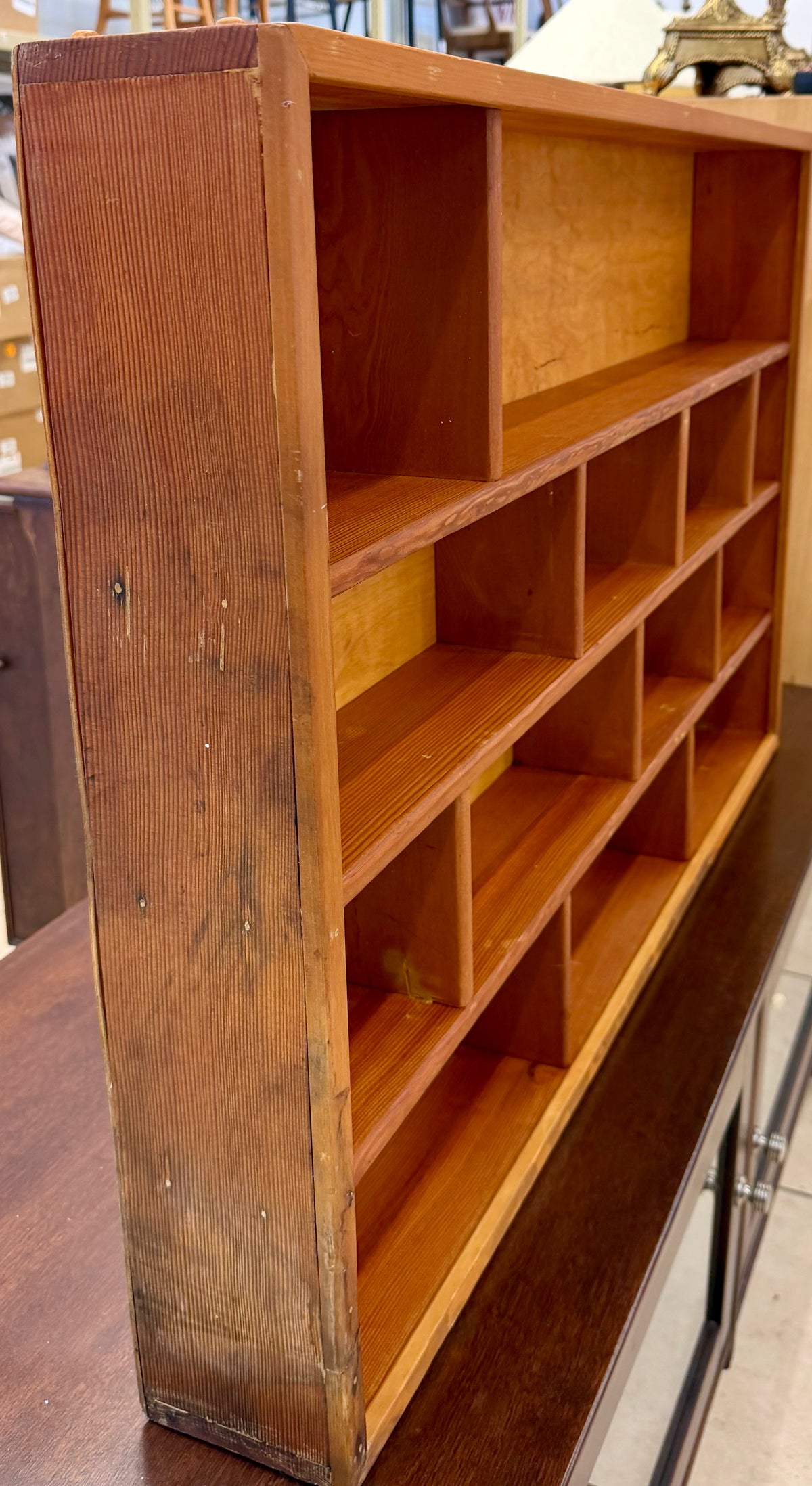 Charming Handcrafted Wooden Collectibles Display Shelf