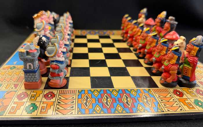 Ten Thousand Villages Ancient Games Set  Chess/ Backgammon