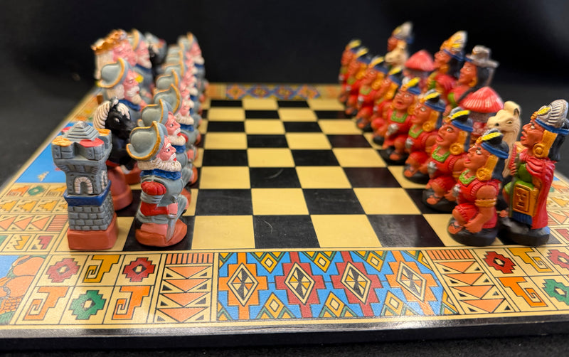 Ten Thousand Villages Ancient Games Set  Chess/ Backgammon