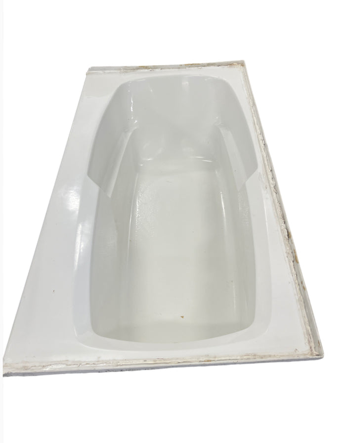 60" x 32" White Acrylic Rectangular bathtub