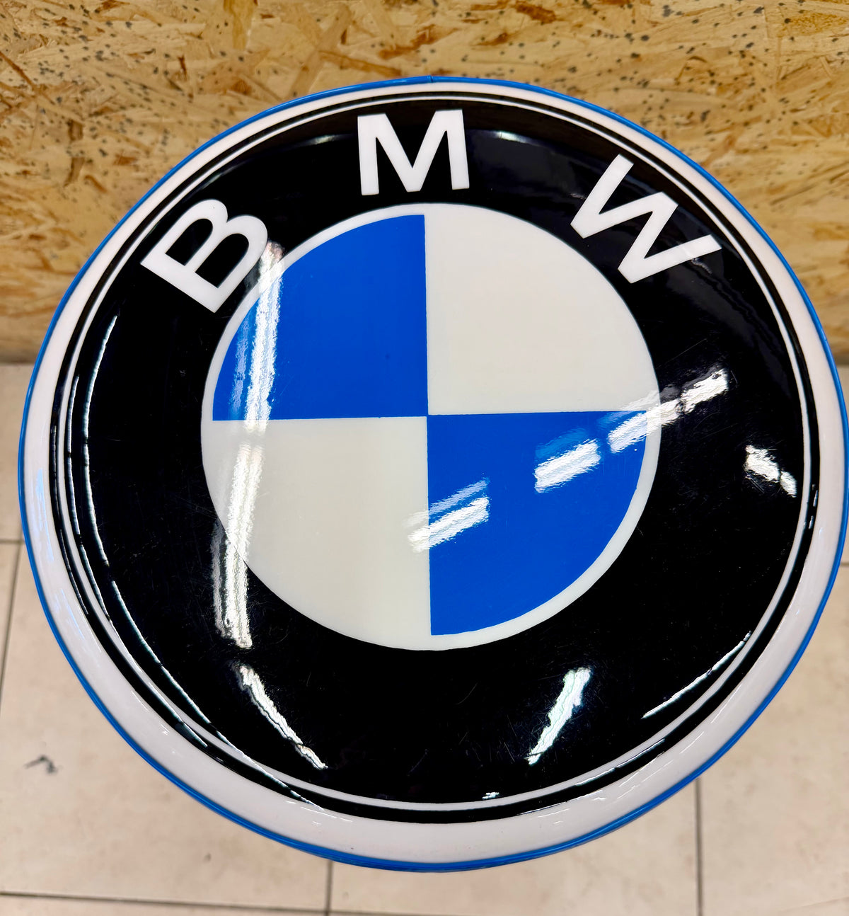 Classic BMW Logo Bar Stool for Your Garage, Man Cave, or Workshop