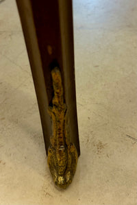 French-Style Marquetry Two-Tier Side Table with Brass Gallery and Ormolu Accents