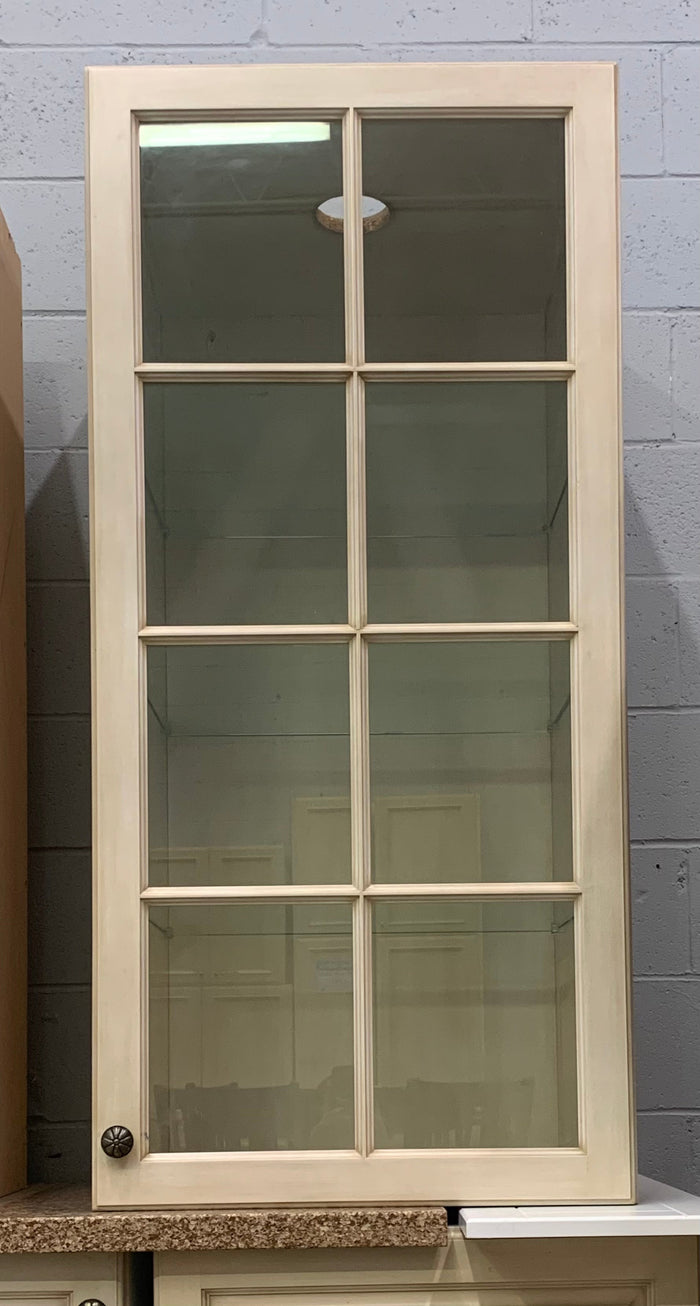 Glass Panel Kitchen Cabinet - Left Side