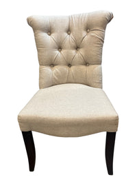 6-Piece Beige Fabric Tufted Dining Chair